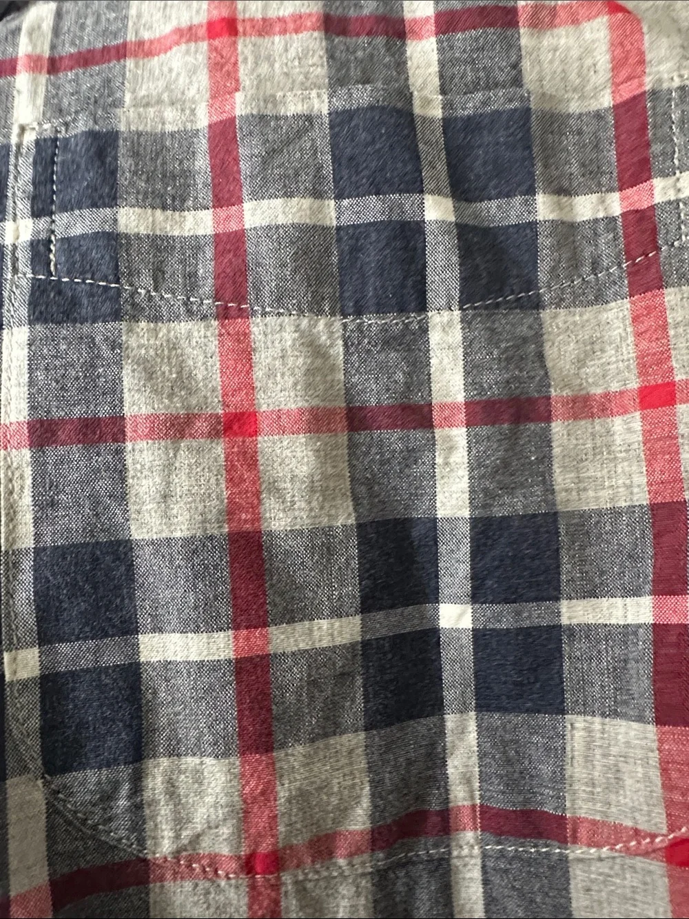 J. Crew Slim Button-Down Plaid Shirt - Navy, Red & White